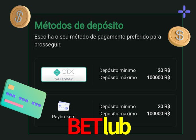O cassino betlub oferece uma grande variedade de métodos de pagamento